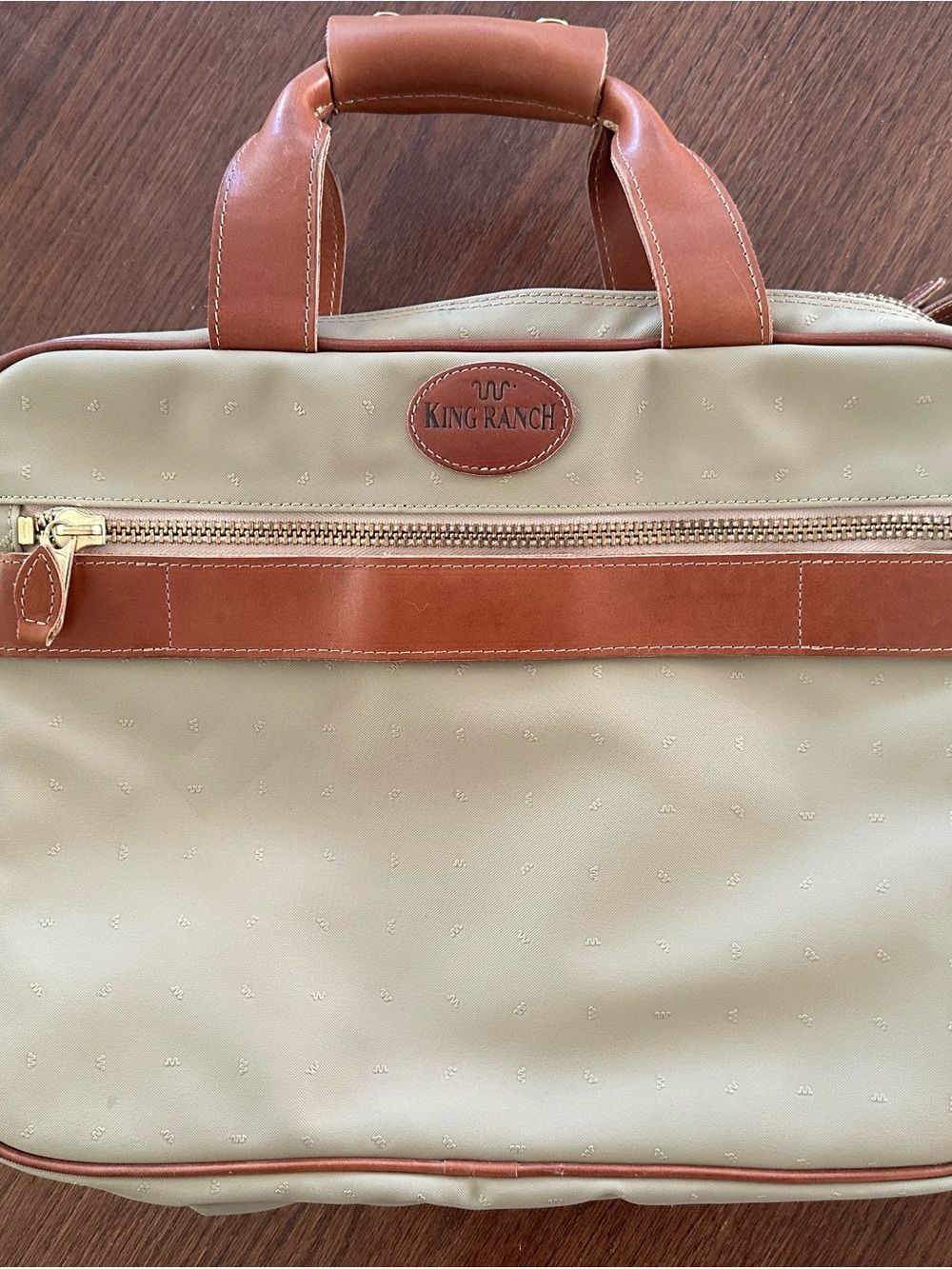 King Ranch x Bracewell & Giuliani Leather Trim Briefcase Laptop Bag
